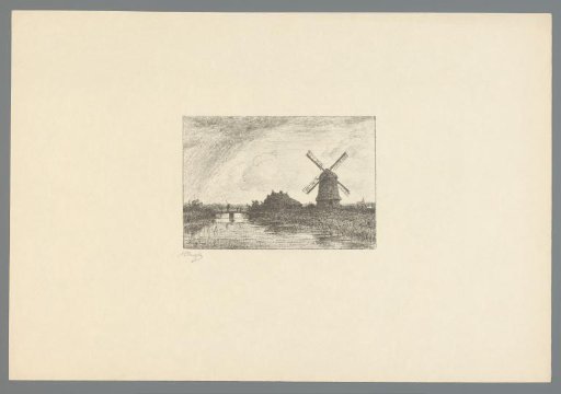 Mill on a canal at Alkmaar