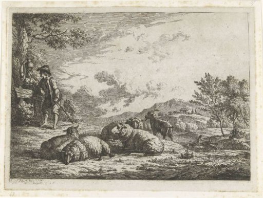 Shepherd and milkmaid in conversation