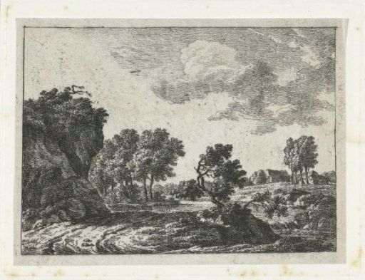 Landscape with a small waterfall