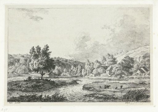 Mountainous landscape with river