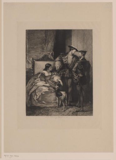 Interior with Francis I of France, Emperor Charles V and the Duchess of Étampes