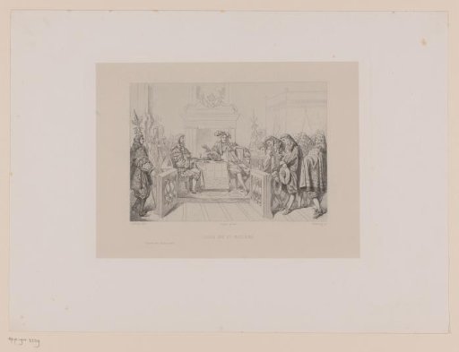 Molière on audience with Louis XIV