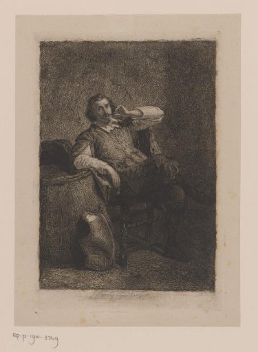 Resting soldier with a cuirass