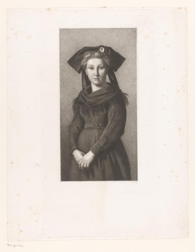 Portrait of an unknown woman in Alsatian costume
