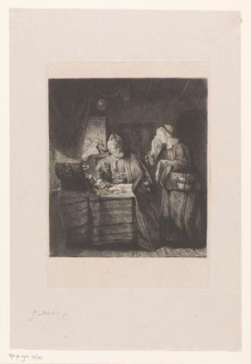 Usurer and a woman in tears