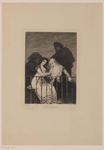 Two women with two men behind them in the shade