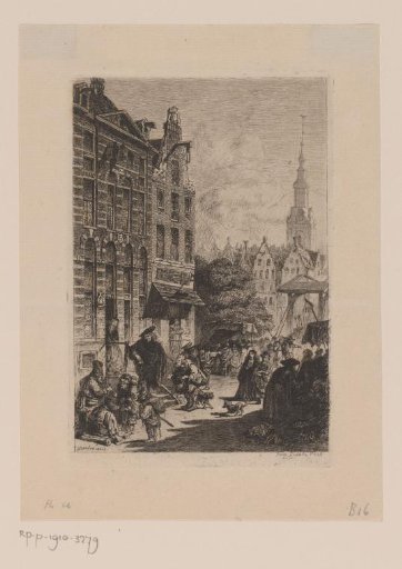 View of the house of Rembrandt in the Jodenbreestraat in Amsterdam
