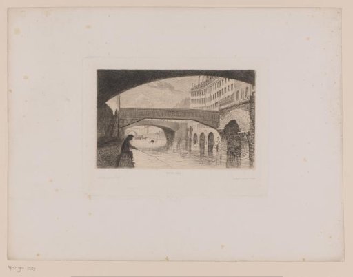 View of the Seine with several bridges and the Hôtel Dieu hospital on the right