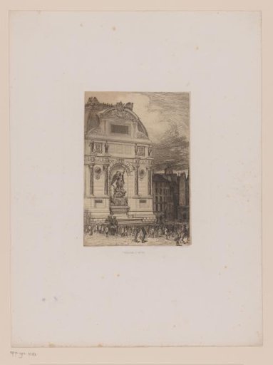 View of the Fontaine Saint-Michel in Paris