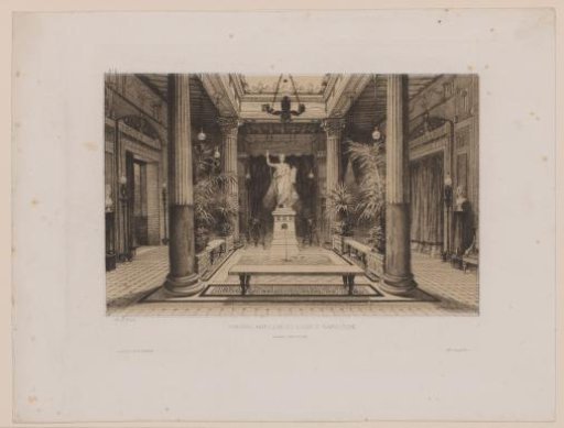 Interior with a statue of Napoleon in the center