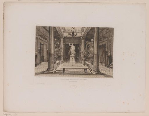 Interior with a statue of Napoleon in the center