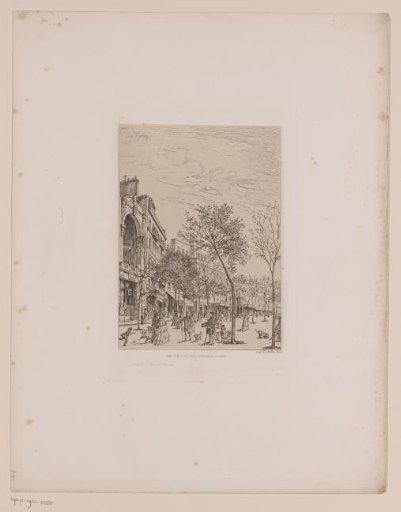 View of the Boulevard du Temple in Paris with the Théâtre Lyrique far to the left