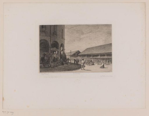 View of the covered market Carreau du Temple in Paris