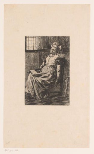 Sleeping woman on a chair with a book on her lap
