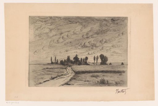 Landscape with a stormy sky