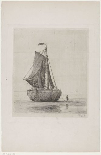 Fishing boat on the beach of Katwijk