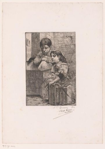 Boy and Girl with an Accordion