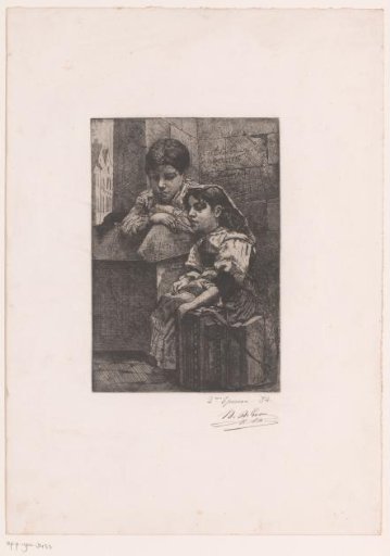 Boy and Girl with an Accordion