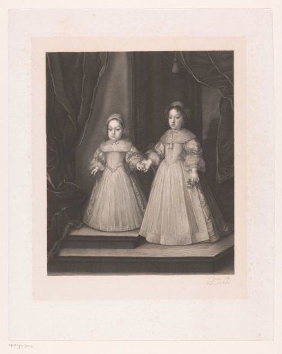 Double portrait of two unknown children