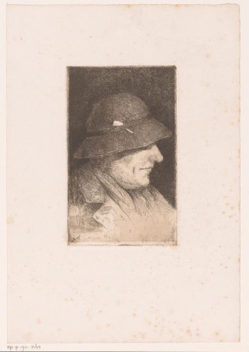 Portrait of an Unknown Man with a Pipe in the Band of His Hat