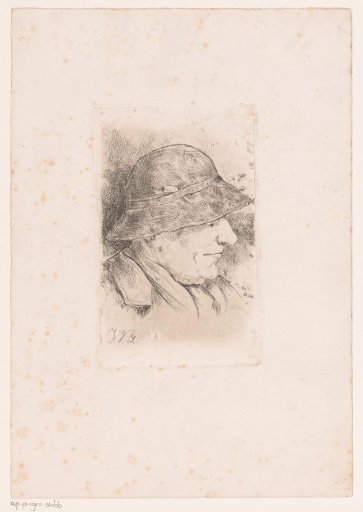 Portrait of an Unknown Man with a Pipe in the Band of His Hat