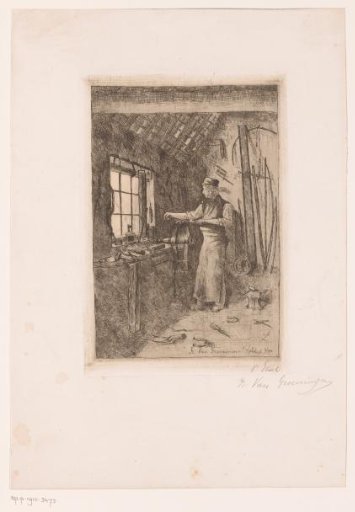 Blacksmith in His Workshop