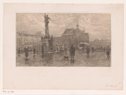 View of the Place de la Commune in Antwerp