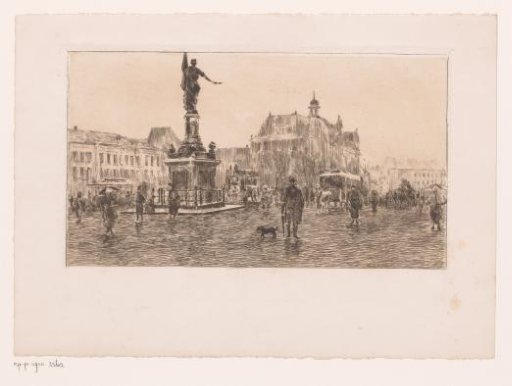 View of the Place de la Commune in Antwerp