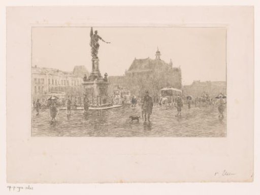 View of the Place de la Commune in Antwerp