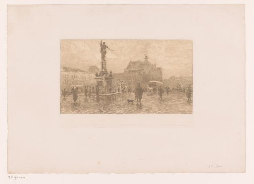View of the Place de la Commune in Antwerp