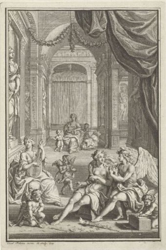 Allegorical Figures in a Temple