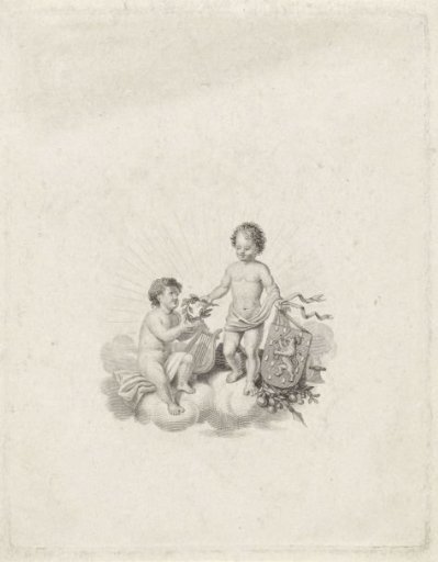 Two children on a cloud deck