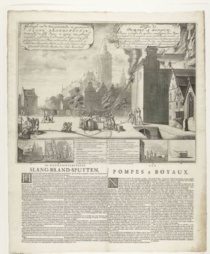 Use of the new fire hoses, 1677