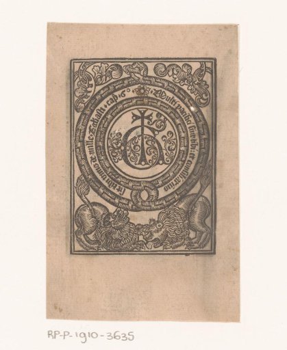 Printer's Mark with Two Lions