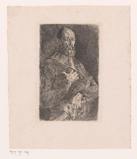 Portrait of an unknown man with a partially drawn sabre