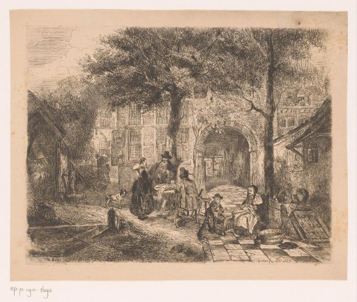 Courtyard of a Flemish inn