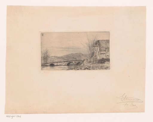 Landscape with Bridge and a House