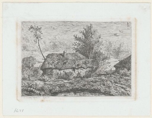 View of a house by a pond