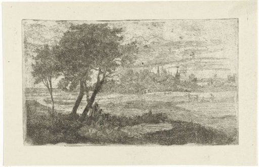 Landscape with a ploughman
