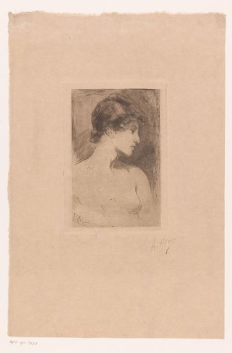 Bust of a nude woman