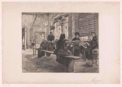 Four women working in a sewing workshop