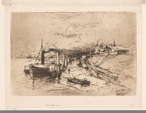 View of the harbour at Sint-Anne