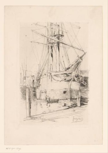Maintenance on a ship in the harbour