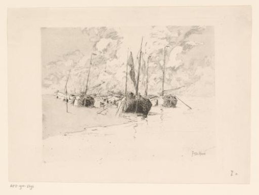 Sailing ships on the beach