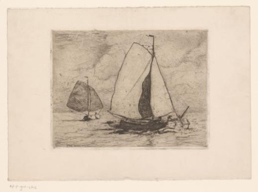 Two sailing ships on the water