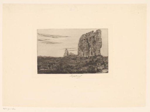 Landscape with ruin of an aqueduct