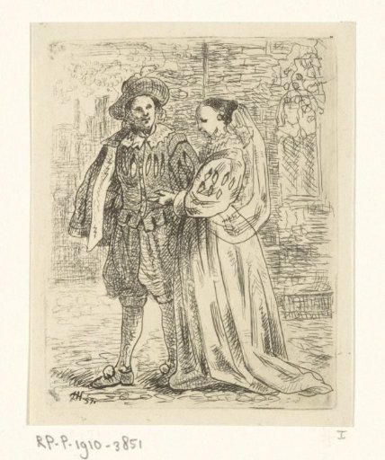 Couple in seventeenth-century costume