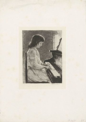 Girl playing the piano