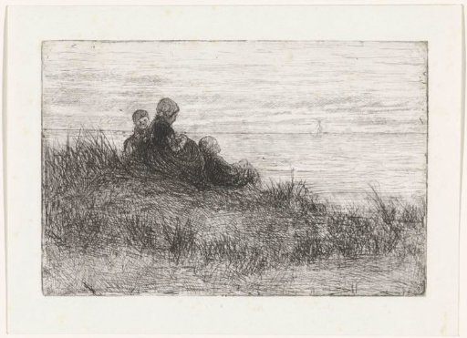 Dune Landscape with Mother and Children