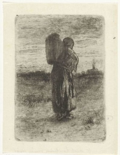 Woman with a basket on her back